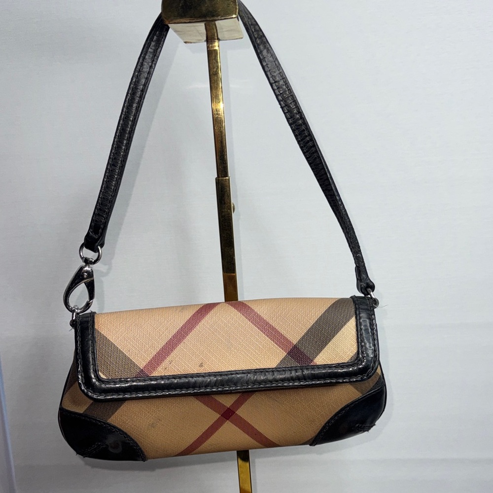Burberry Tan and Black Clutch